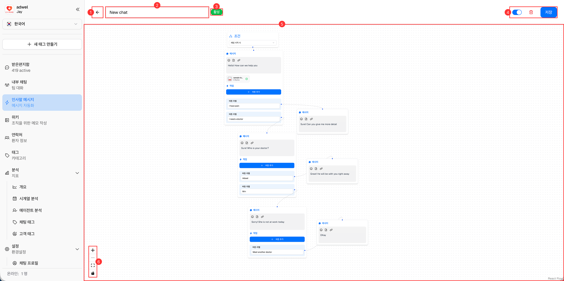 Greeting Message Creator interface
