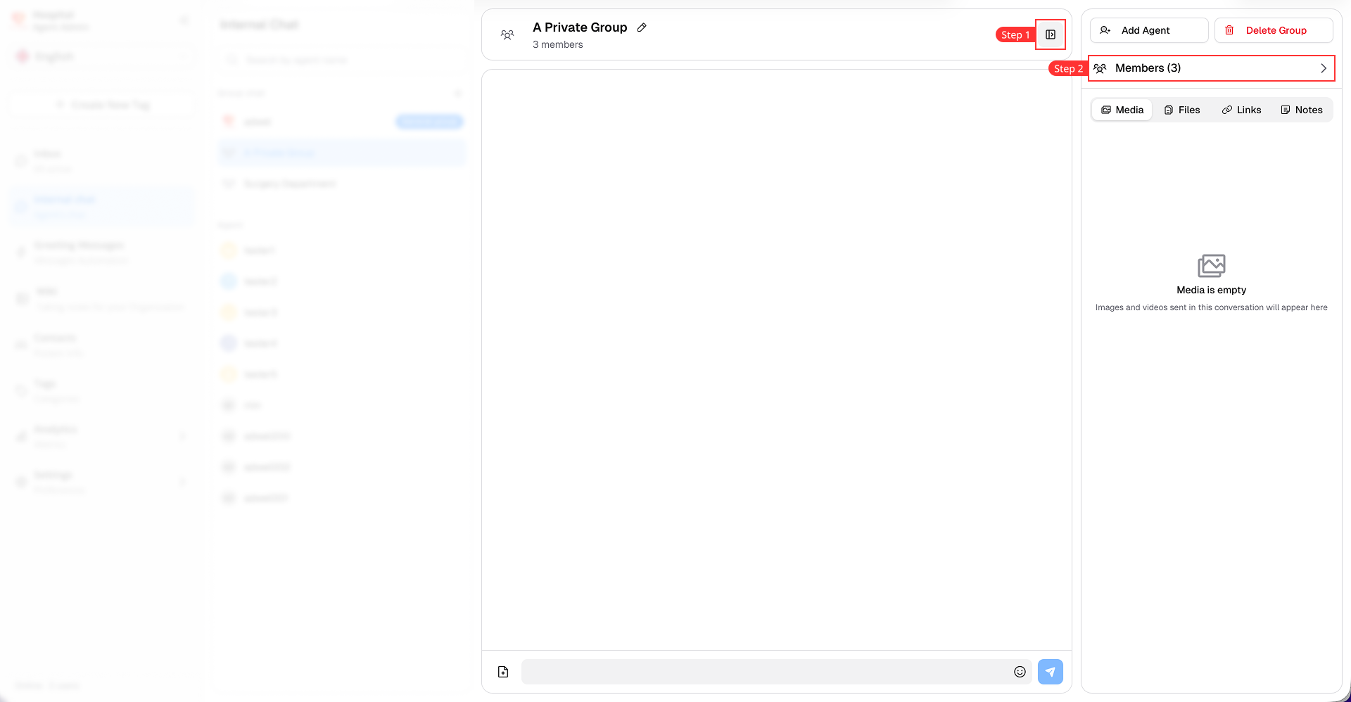Open Members Management Panel