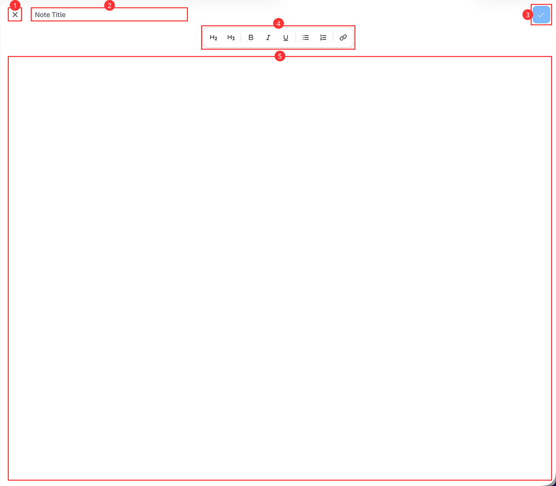 Note Editor Interface