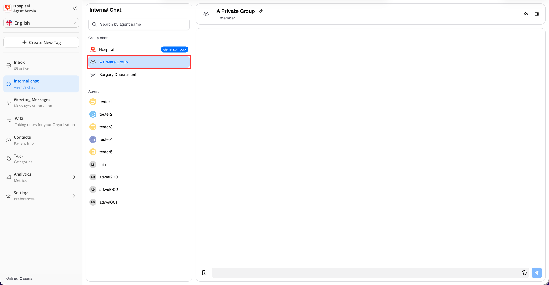 Private Group Created