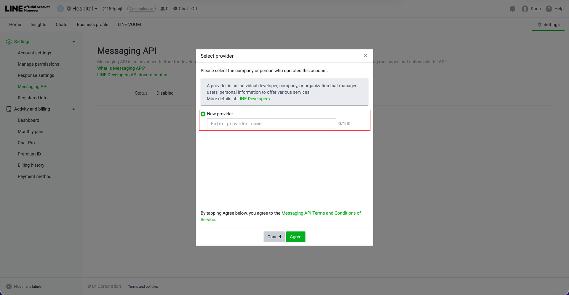 LINE Webhook Settings