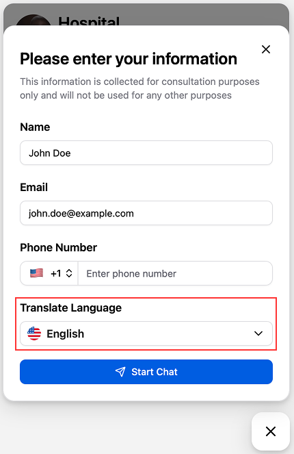 Patient Translate Language